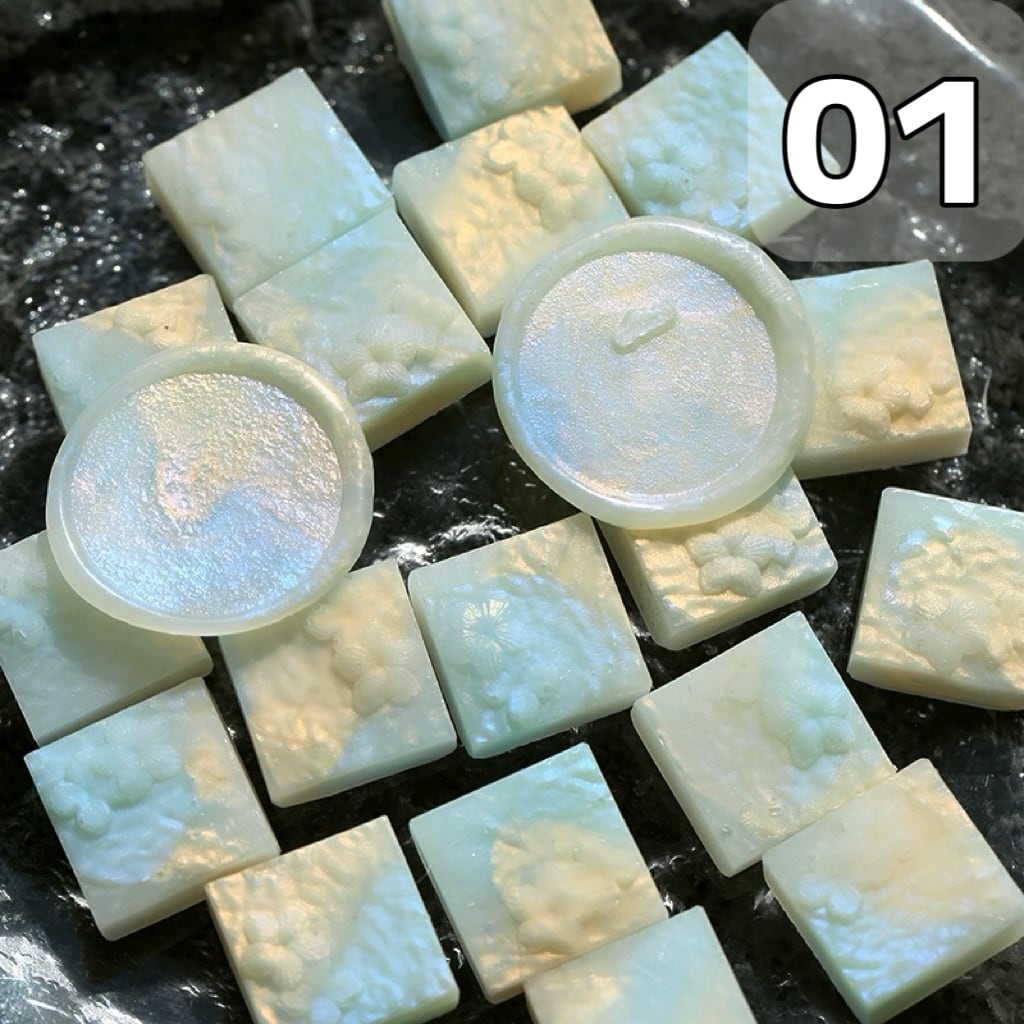 Rainbow Square Wax | MountainSea｜希少シーリングスタンプ・封蝋専門店