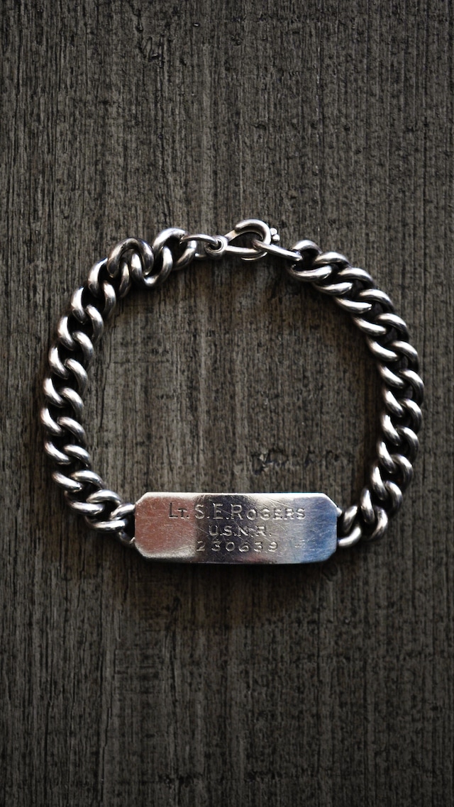 【SPECIAL / 1940s】TIFFANY&Co. ティファニー U.S.N.R. WWII ID ブレスレット 《シルバー925 アメリカ海軍予備役 ミリタリー ヴィンテージ》