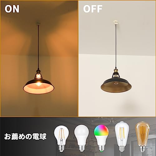 Haian Support ペンダントライト レトロ 照明器具 E26 引掛け