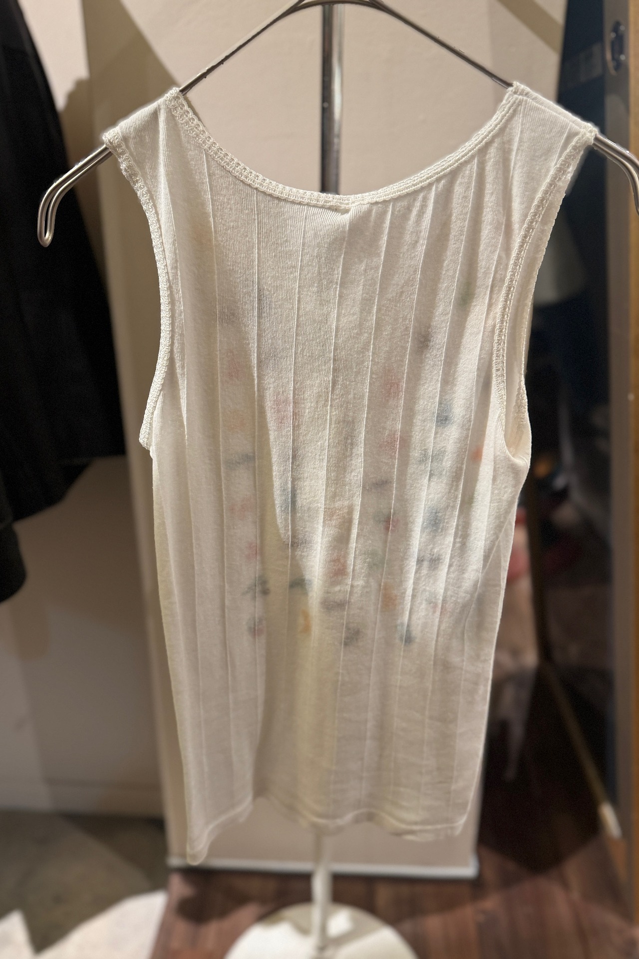 【お取り置き】ハンド刺繍コットンタンクトップ