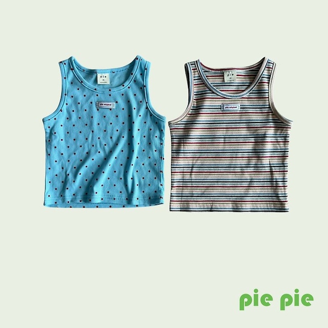 【取寄】pie|ping pong sleeveless (rainbow)|ピンポンノースリーブ(レインボー)|XS-XL|kids|26 summer