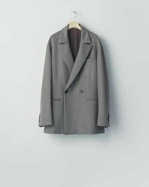 ssstein "WOOL FLANNEL OVERSIZED PEAK LAPEL JACKET〔GREY〕"