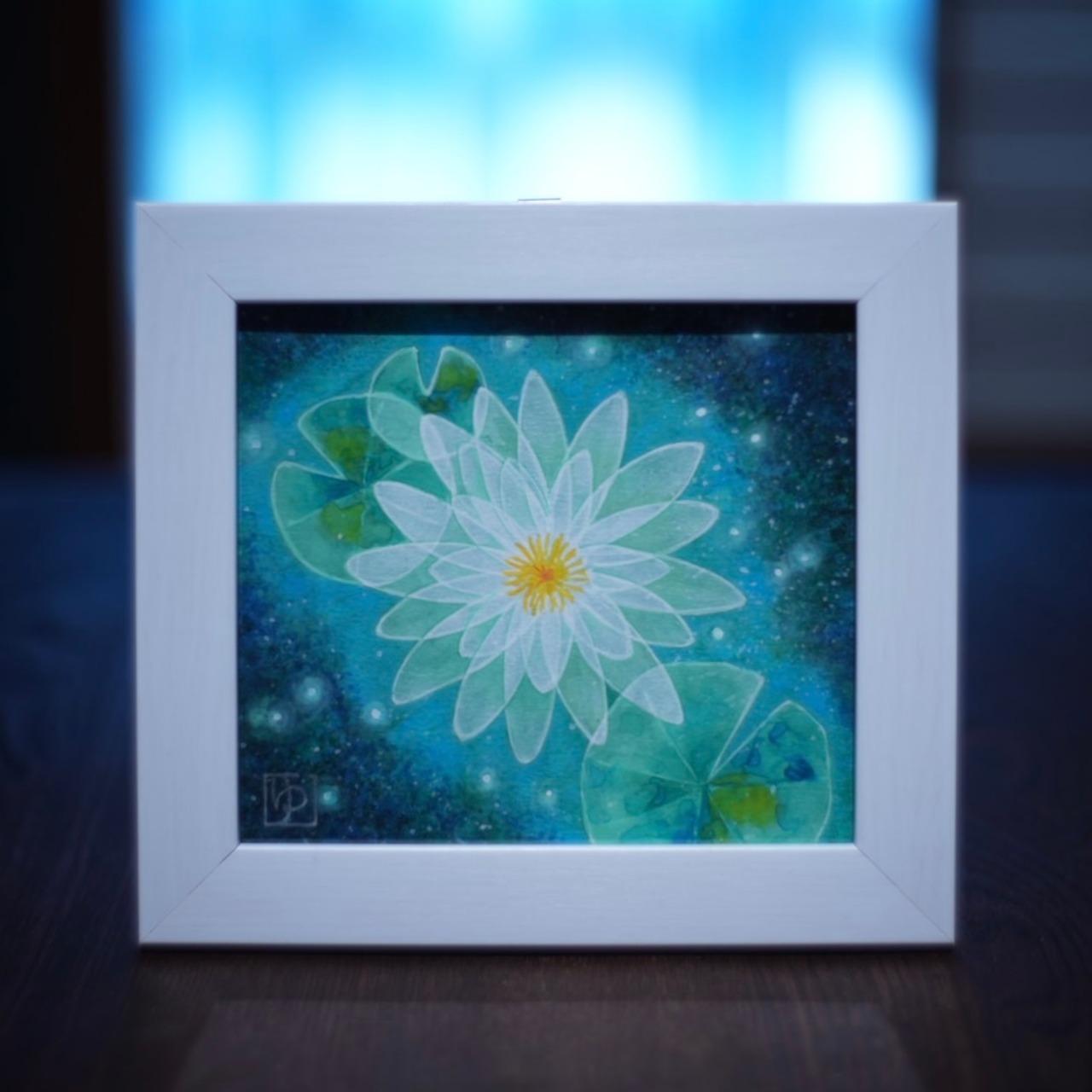 「イチルノハナ - 睡蓮・翡翠」—原画 by 寺本悠里子