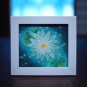 「イチルノハナ - 睡蓮・翡翠」—原画 by 寺本悠里子