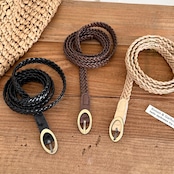 Slim Braided Belt/3color 【CAX00032】