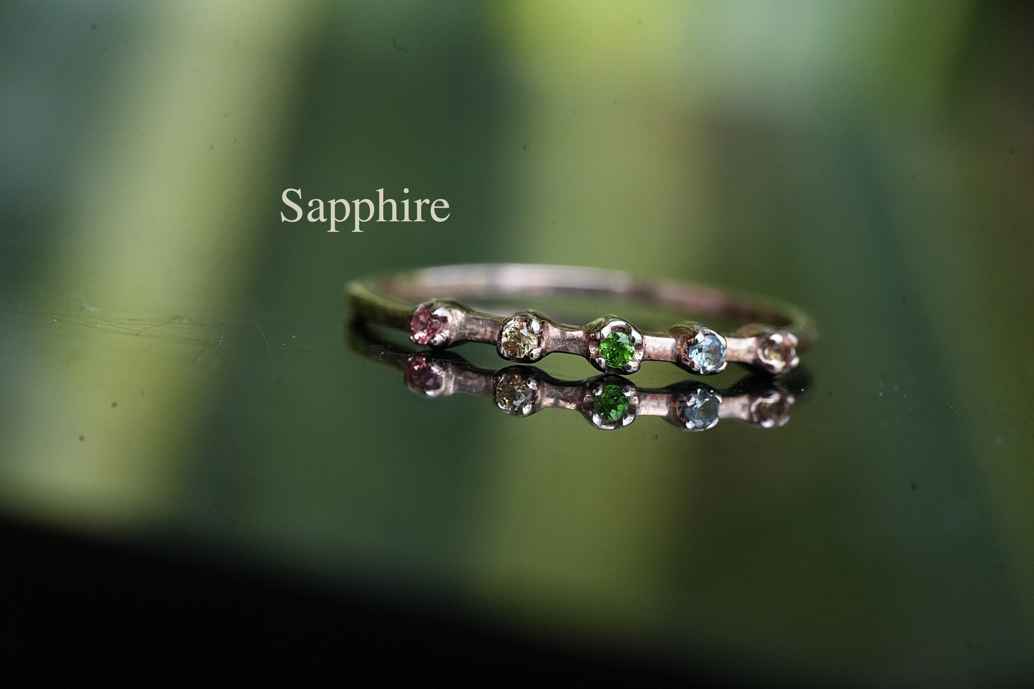 K18コーティング★Sappire シルバーリング2106