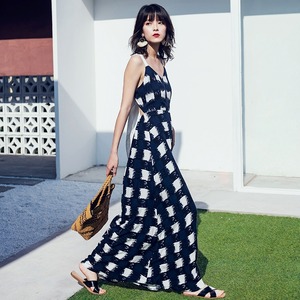 ワンピース レディース 送料無料 サンドレス フレアワンピース ロングワンピース マキシワンピース キャミワンピース Vネック 袖なし ノースリーブ プルオーバー バックシャン バックリボン オープンバック ハイウエスト ウエストマーク 体型カバー 脚長 細見え 着痩せ ブラック ホワイト バイカラー チェック柄 格子柄 ロング丈 マキシ丈 Aライン フェミニン 爽やか 涼し 抜け感 通気性 セクシー ガーリー 大人可愛い 大人女子 おしゃれ お洒落 上品 エレガント ラフ モダン 春服 夏服 トレンド