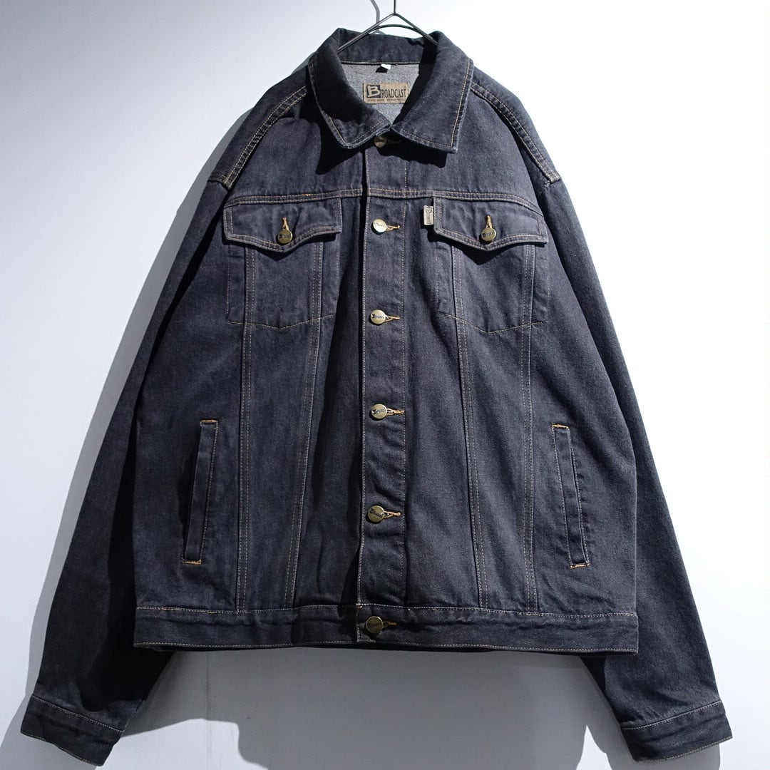 EURO Faded Black Denim Trucker Jacket