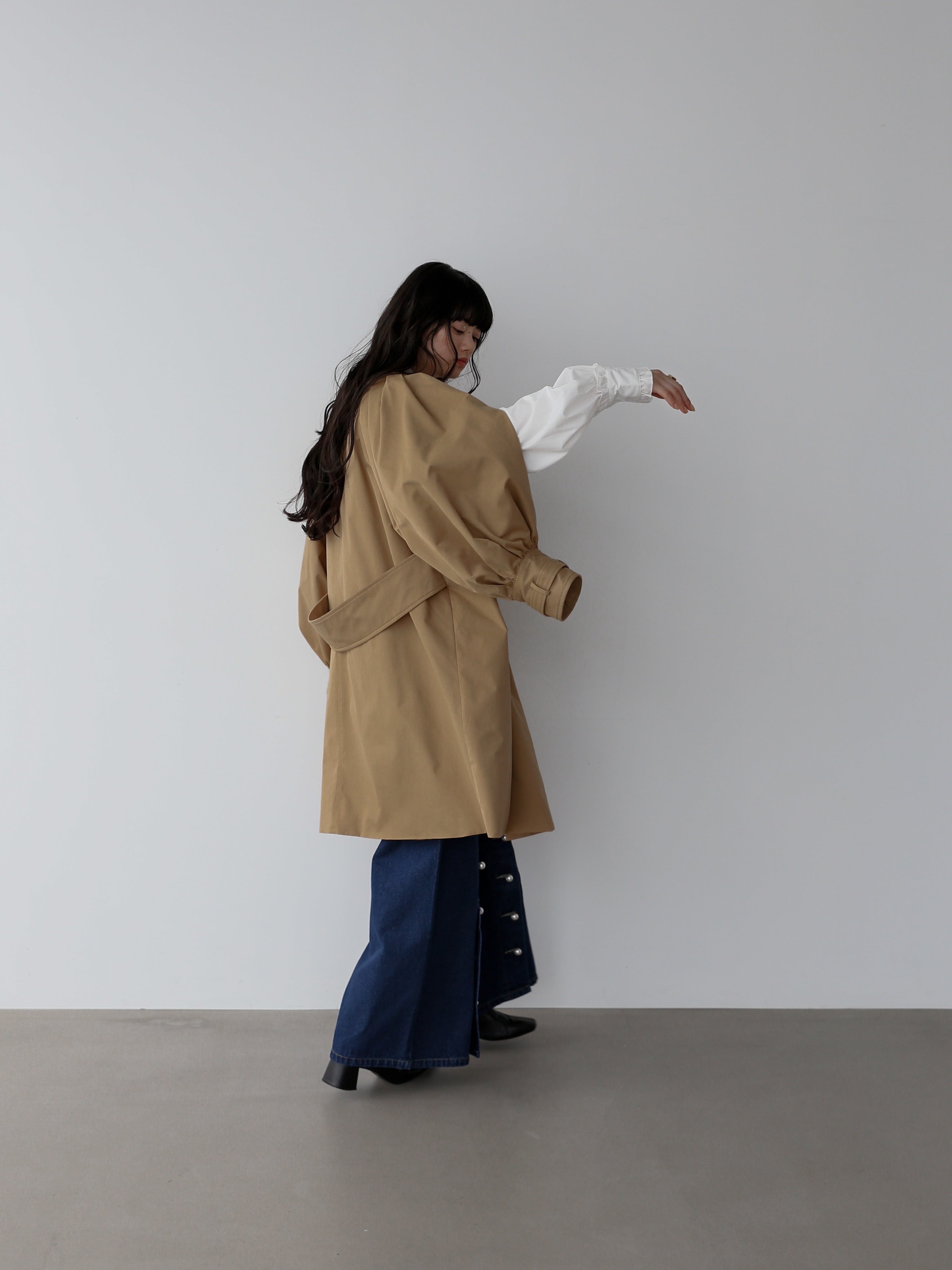 2way balloon sleeve middle trench coat（beige） | Katrin TOKYO