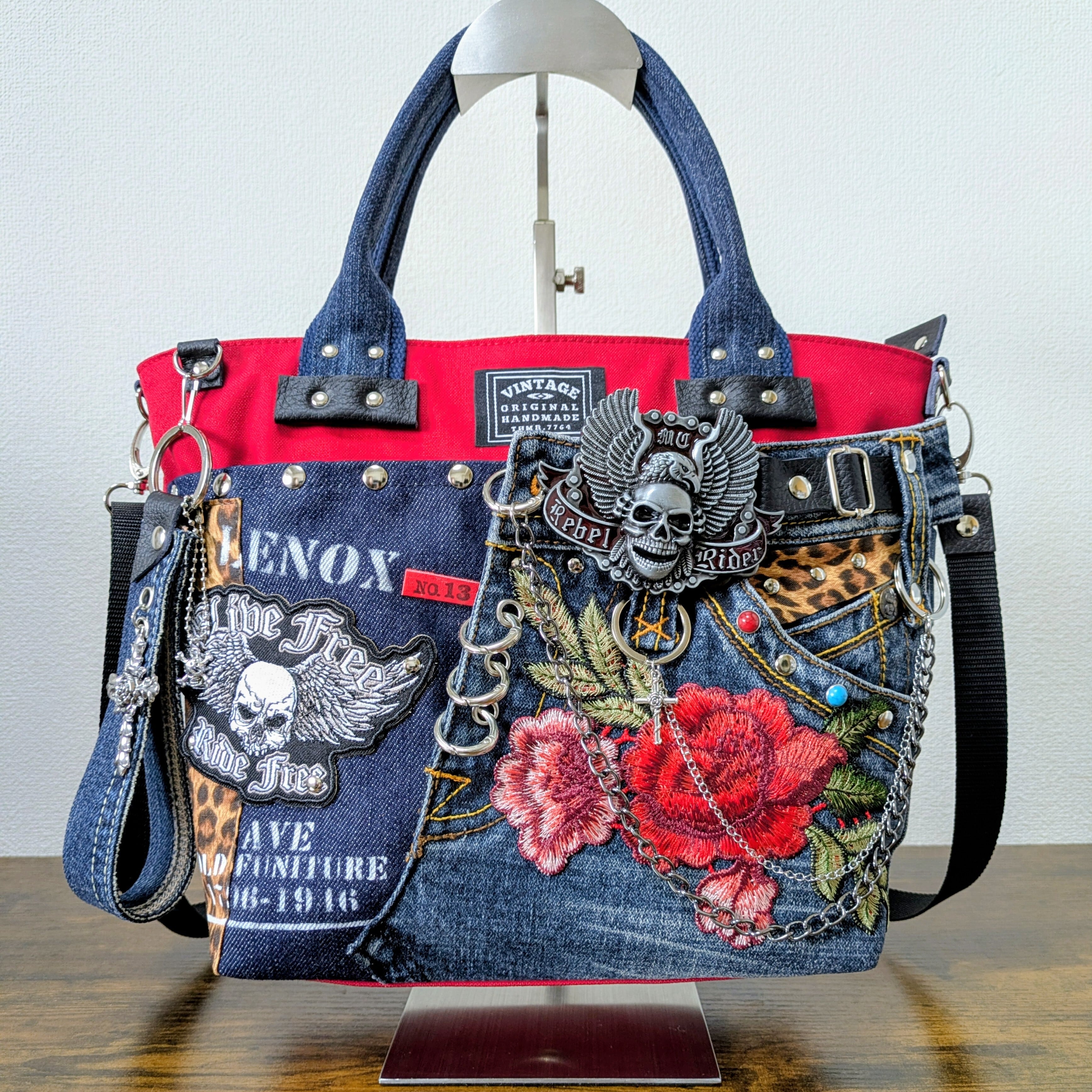 WING SKULL】デニムリメイク トートバッグ（専用商品） | pipin