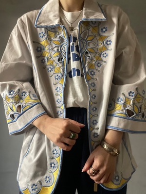 flower embroidery jacket