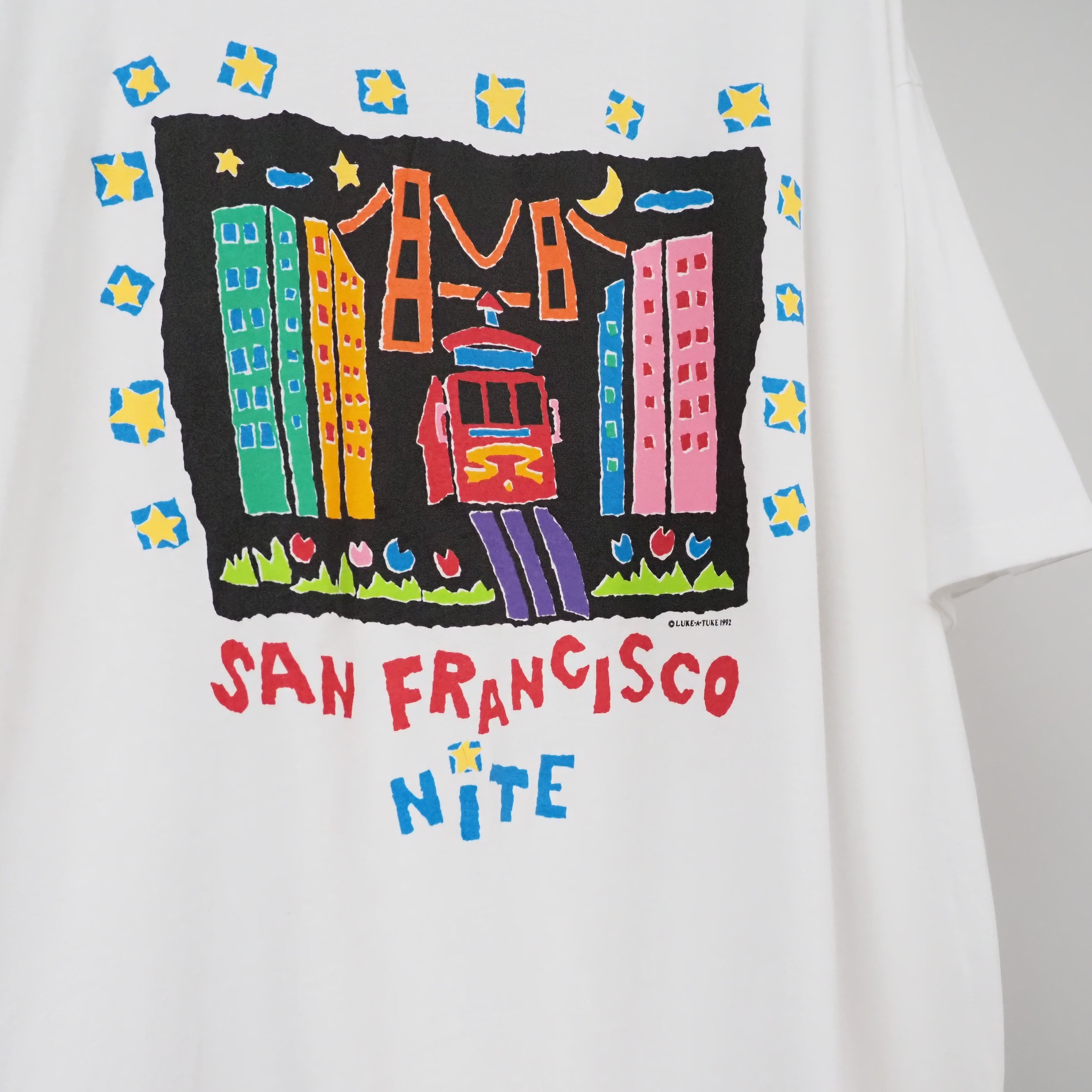 90’s SAN FRANCISCO Souvenir T-shirt XL USA製 Hanes Beefy サンフランシスコ スーベニア Tシャツ ホワイト
