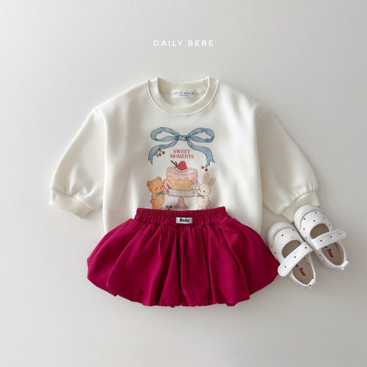 【取寄】Dailybebe ケーキトレーナー｜秋服｜韓国子供服｜26/AT