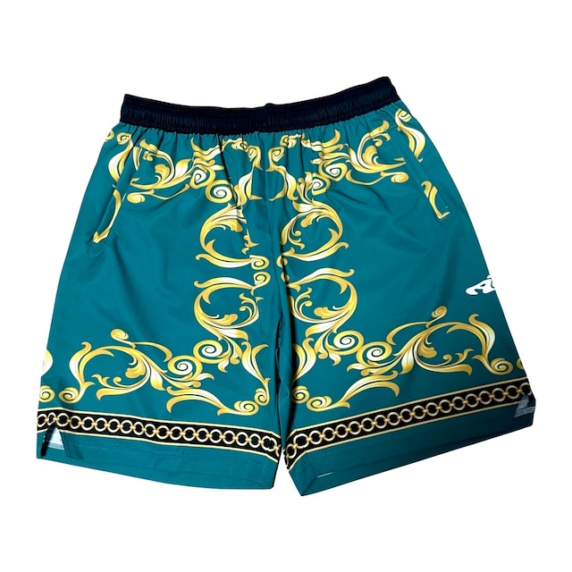 Zip Shorts / green party