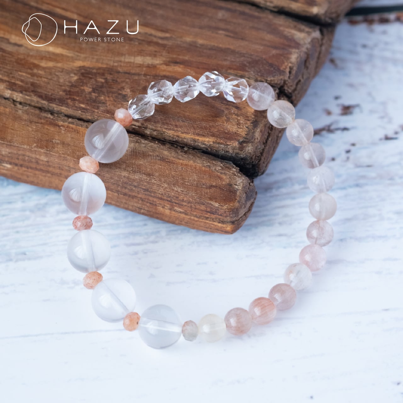 ミルキーブレス❀パワーストーン‪❀癒しと浄化のブレス｜幸福の石・愛‬