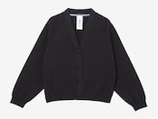 ecopet yarn V-NECK CARDIGAN / BLACK