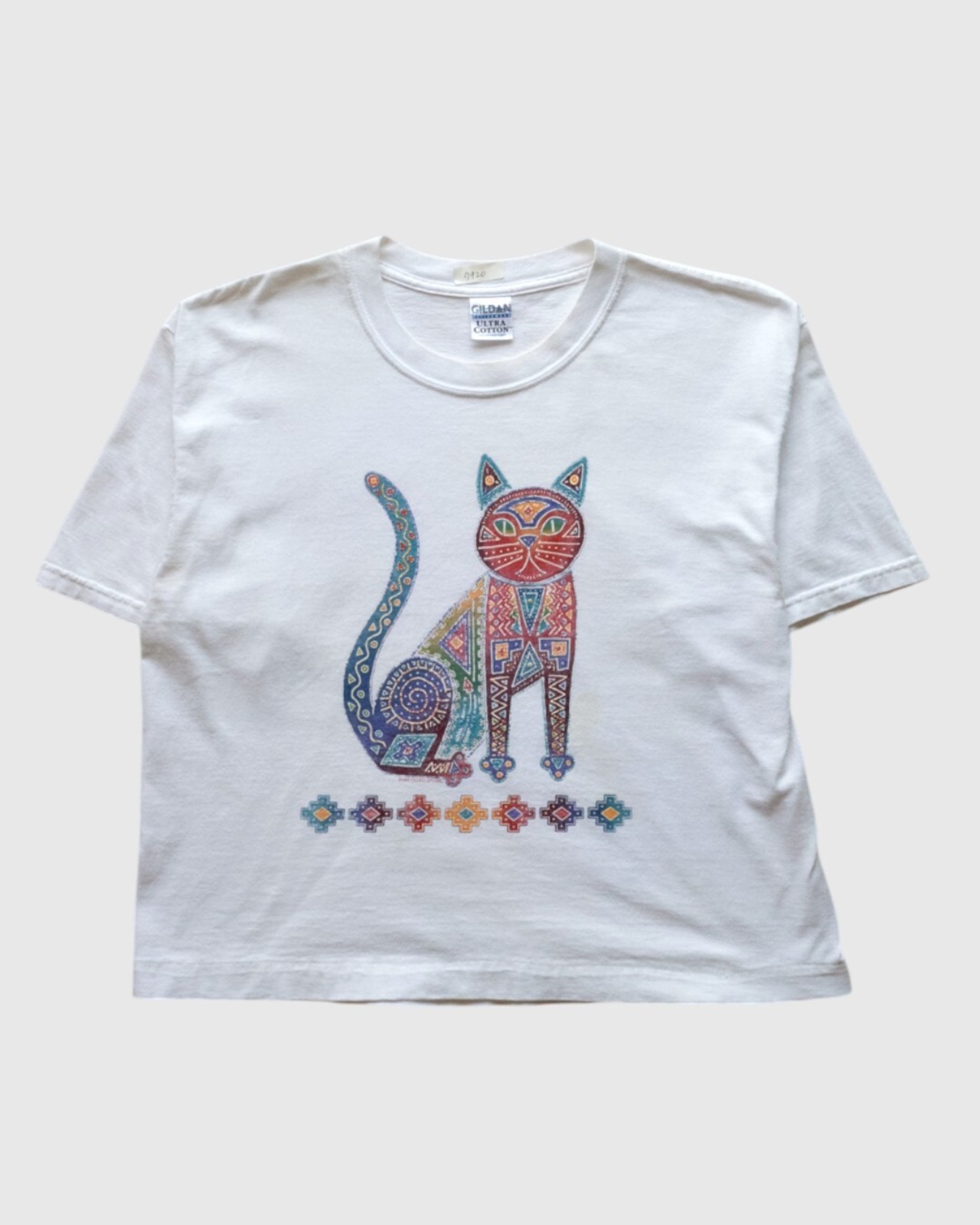 【古着】民族調アートねこT - 6