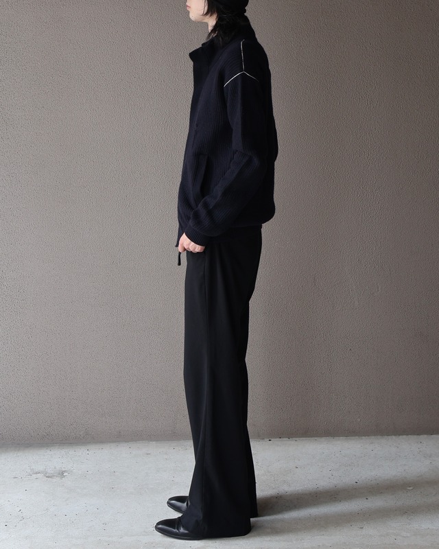 【PRADA】highneck zip knit blouson
