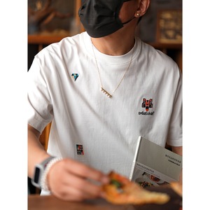 Embroidered crew neck t-shirt 0611