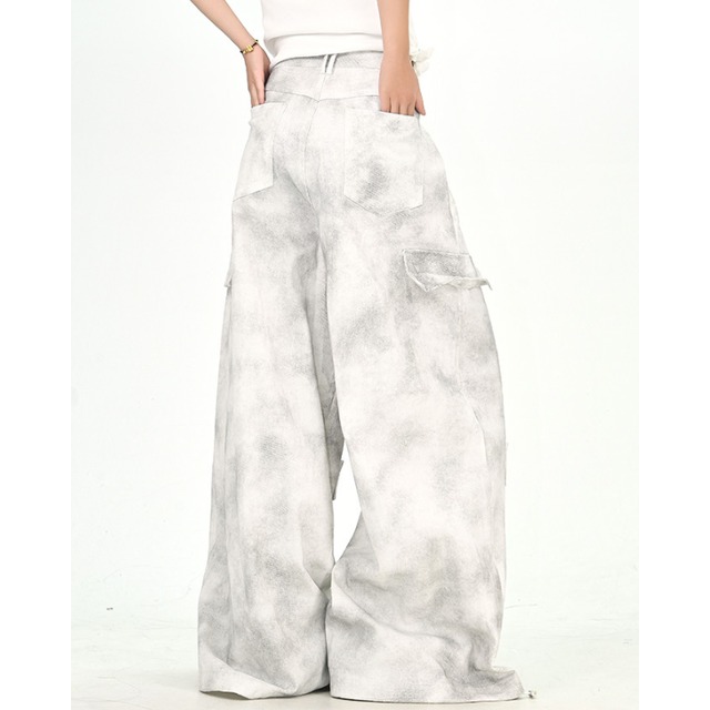 white old star point pants　ホワイトオールドスターポイントパンツ　J1390