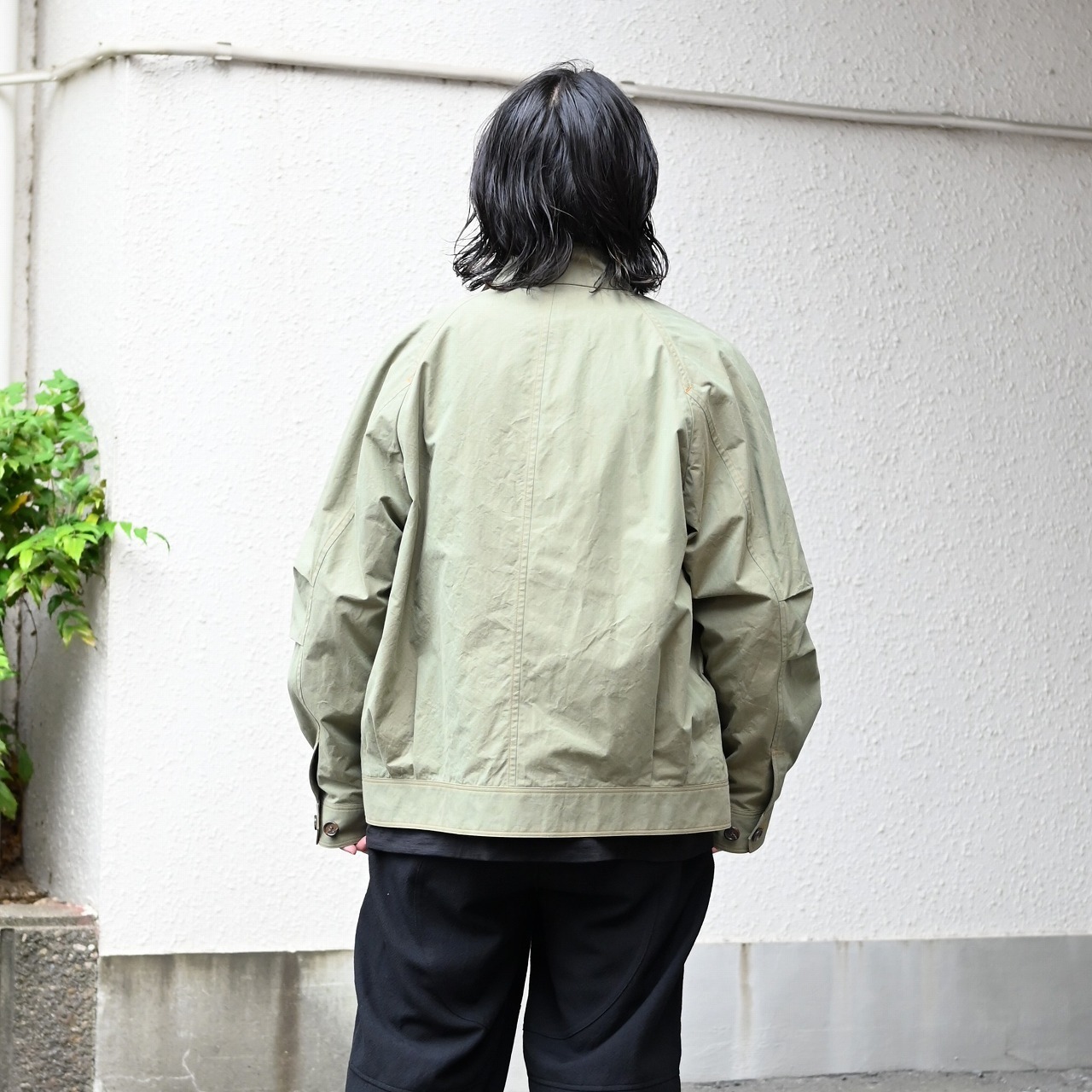 Nonnotte(ノノット)Minimum Smoking Jacketと山内(ヤマウチ)ツナギパンツコーディネート