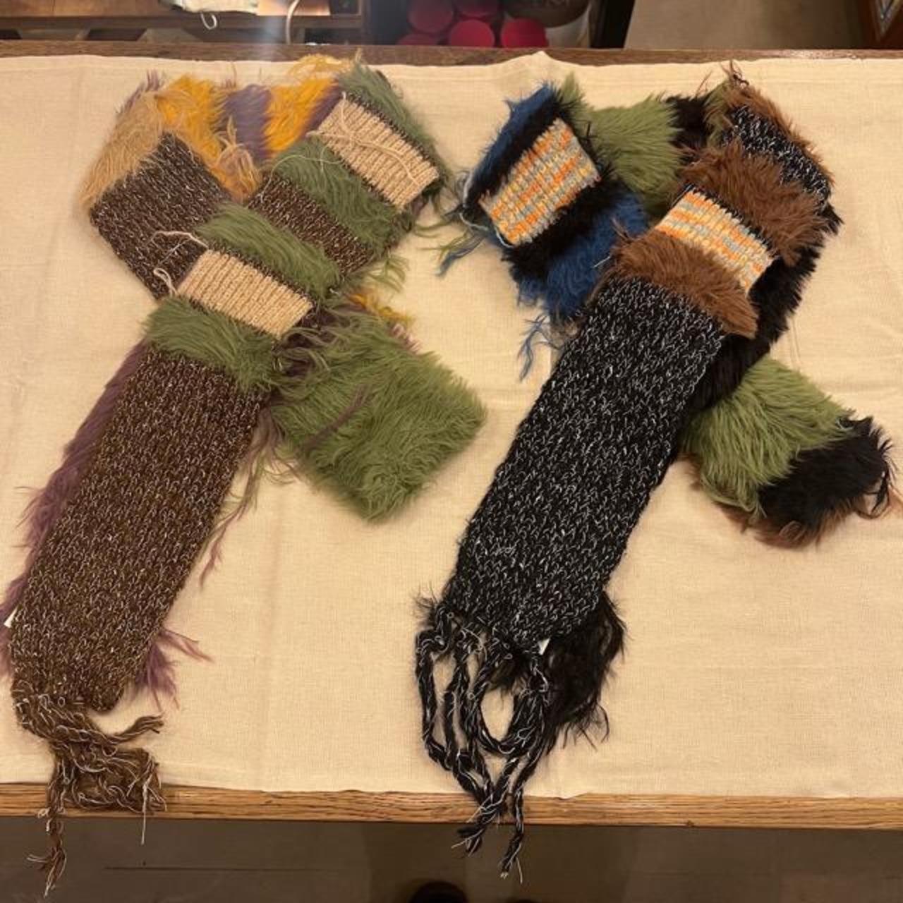 TOPANGA Accessory Fur & Knitted Slim Muffler (2 Colors)