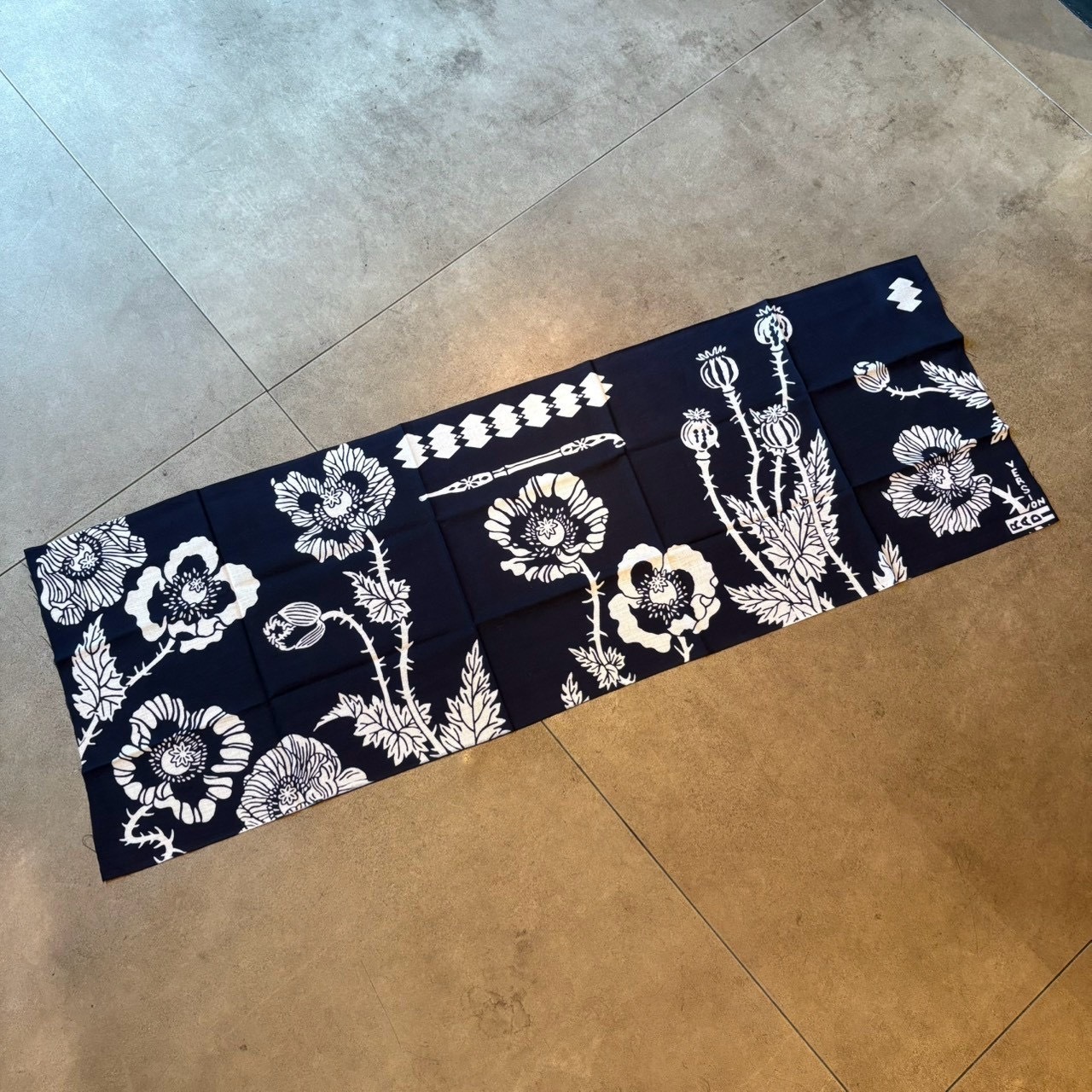 TENUGUI VERSION 伝統工芸 手ぬぐい 悪の華 NAVY BLACK