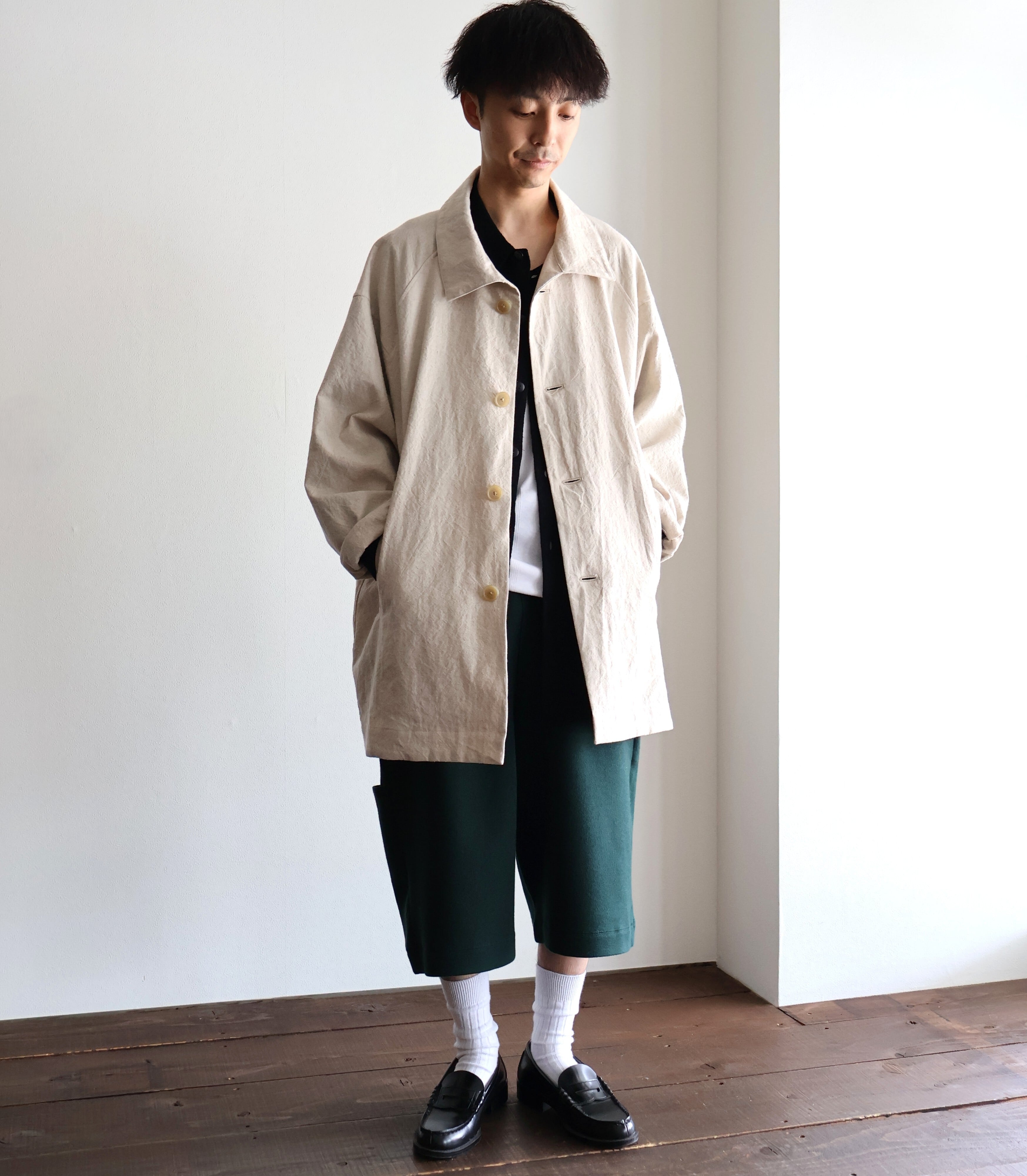 MEIAS “ CO/WOOL WORK HALF PT ( D.Green )” | H.inch/アッシュインチ