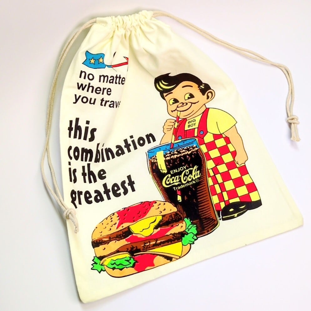【 Big Boy ( ビッグボーイ ) 】 巾着袋L / コットン巾着〚アメリカン雑貨 アメトイ〛