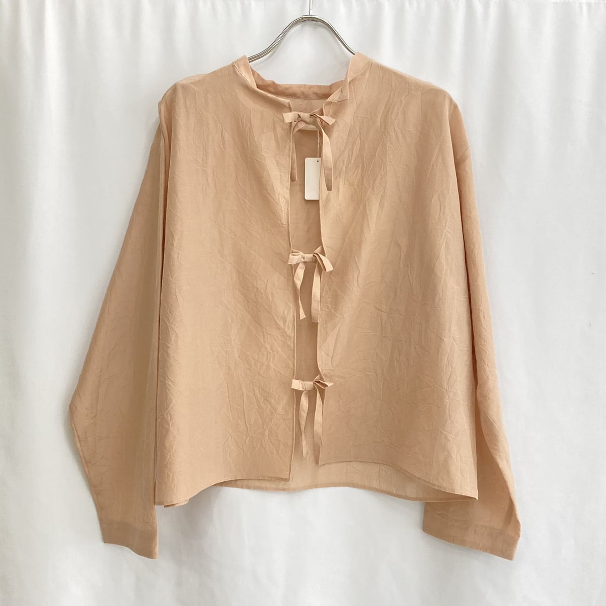 ♢【MEYAME】COTTON SILK BLOUSE JACKET コットンシルクブラウス