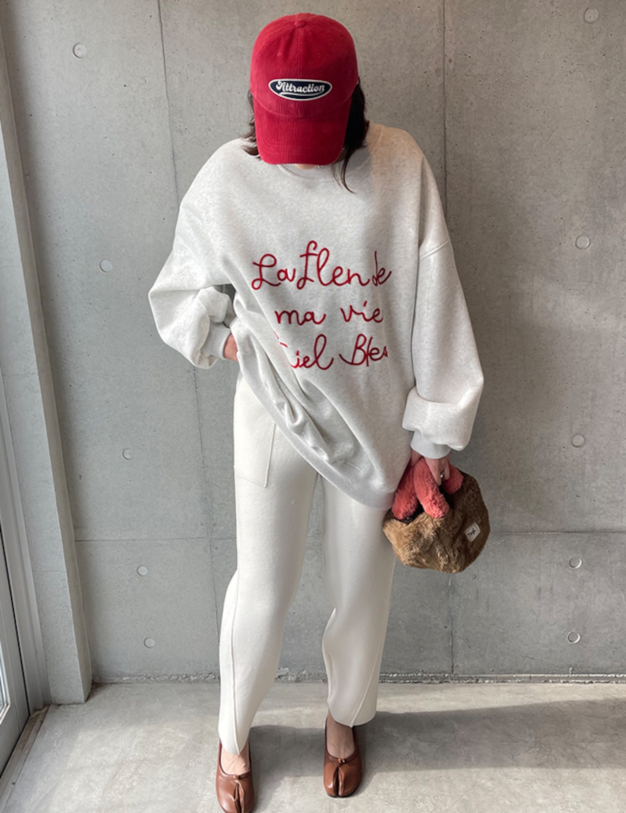 【訳あり②】Simple Knit Jogger Pants_Ivoryのみ