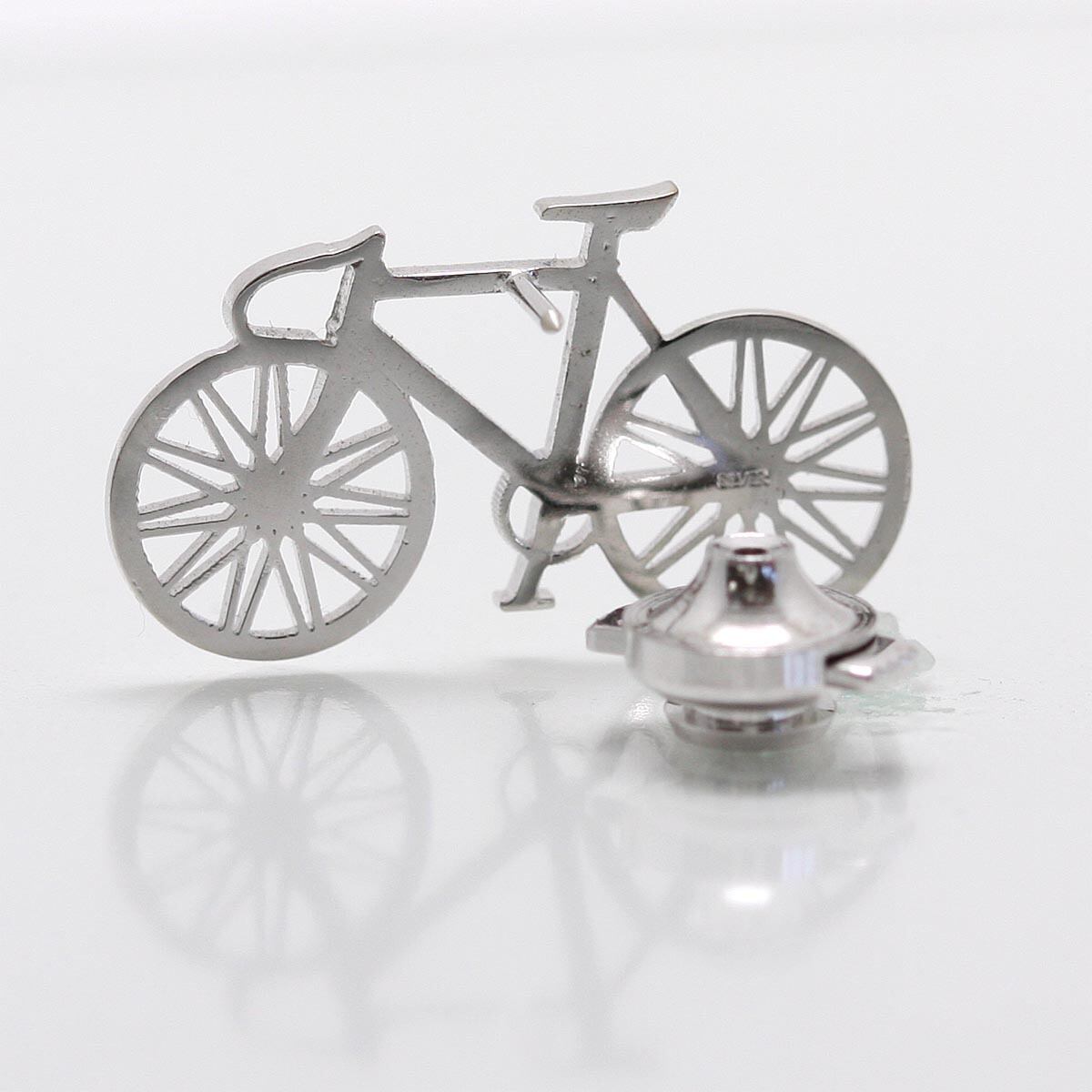 自転車ピンバッチ・ピンブローチ・ジュエリー【シルバー925】ピスト