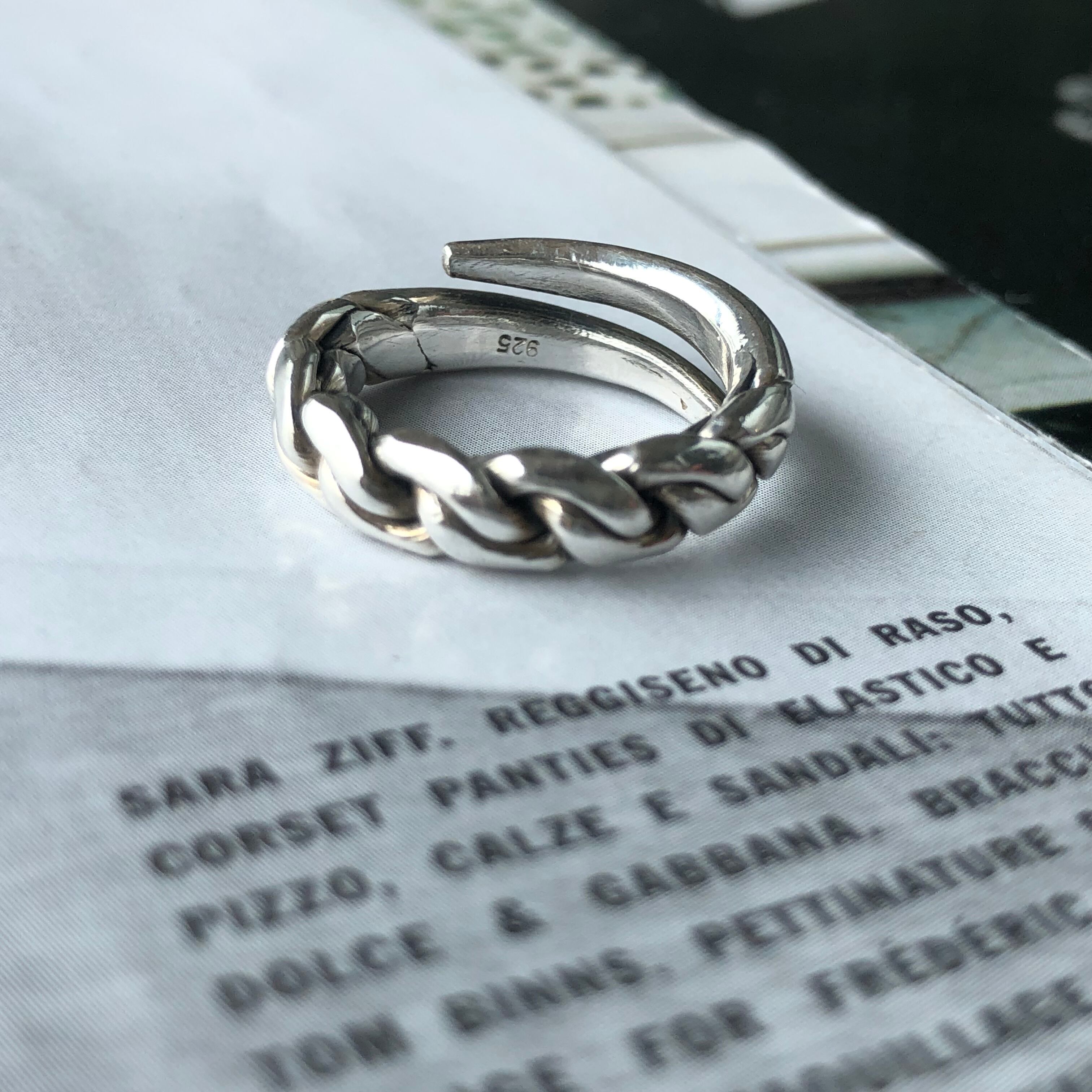 Thick chain design ring ◇ RS24002