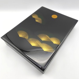 文箱・漆器・菊紋・No.250917-34・梱包サイズ80