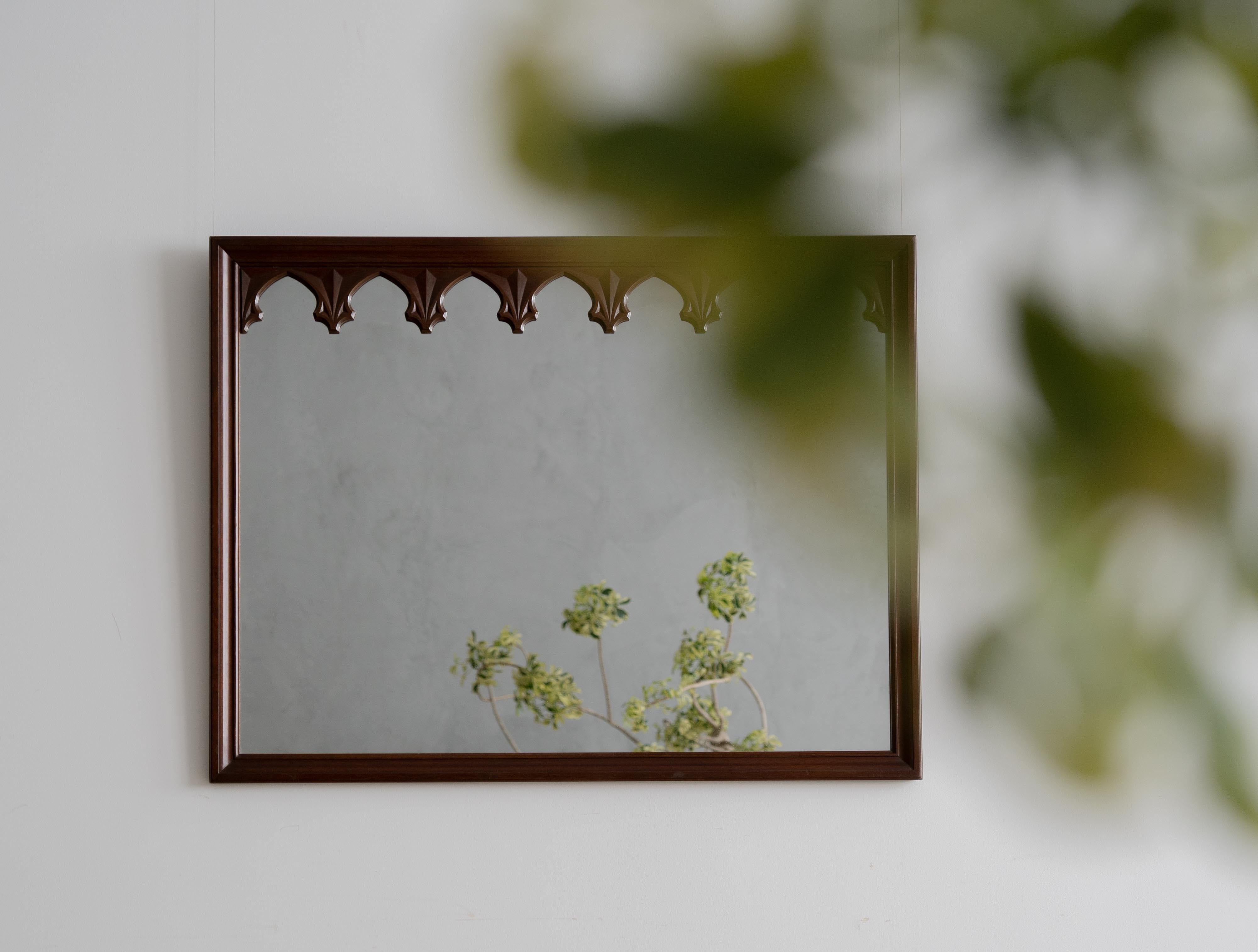 【送料無料】 ミッドセンチュリーデザイン 大きなミラー