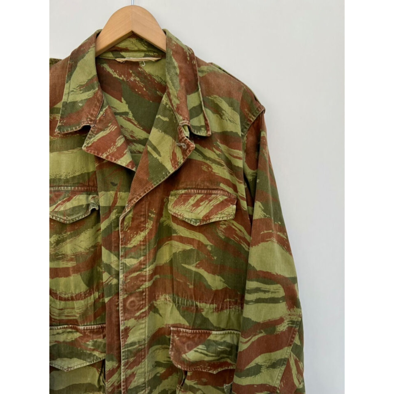 60s FRENCH ARMY "LIZARD CAMO" M-47 FIELD JACKET Size XL程