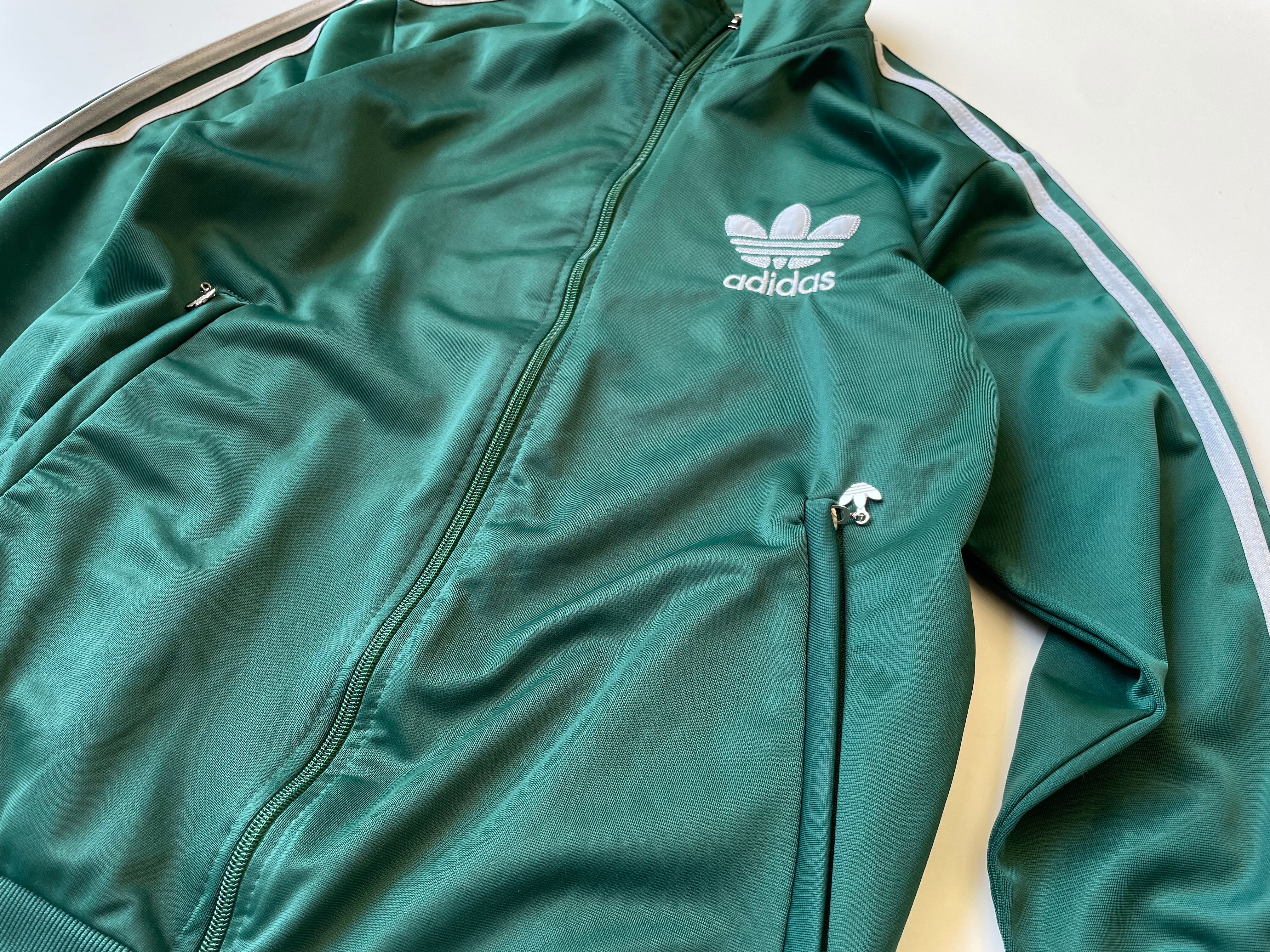 adidas track jacket col Green size M アディダス トラックジャケット 