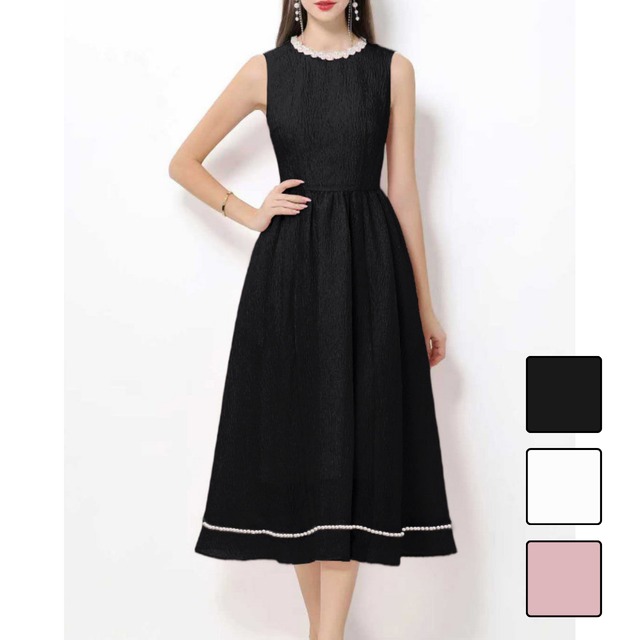 パールラインクラシカルワンピース 3color L2102