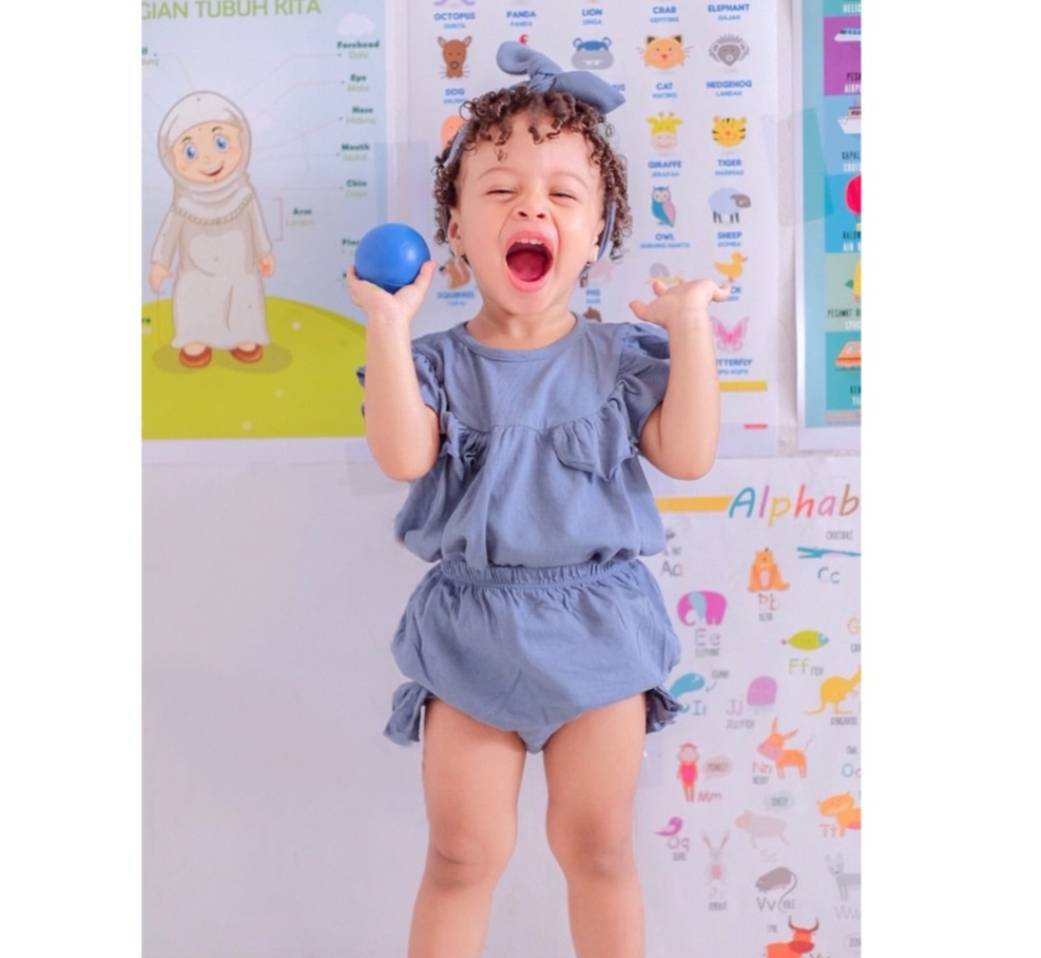 Bell＆bo/Bamboo cotton SVEA set /ヘッドバンド付きバンブーコットンセットアップ