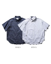 ボタンフロントチェック半袖シャツ　S0396