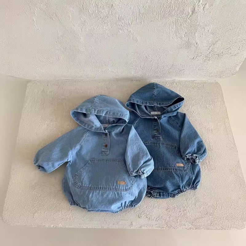 【BABY】春新作 デニムロンパース