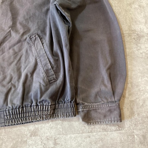 90s Polo Ralph Lauren サンフェード ブラック スイングトップ チンストラップ 無地 ポルトガル製 L jacket 詳細写真7