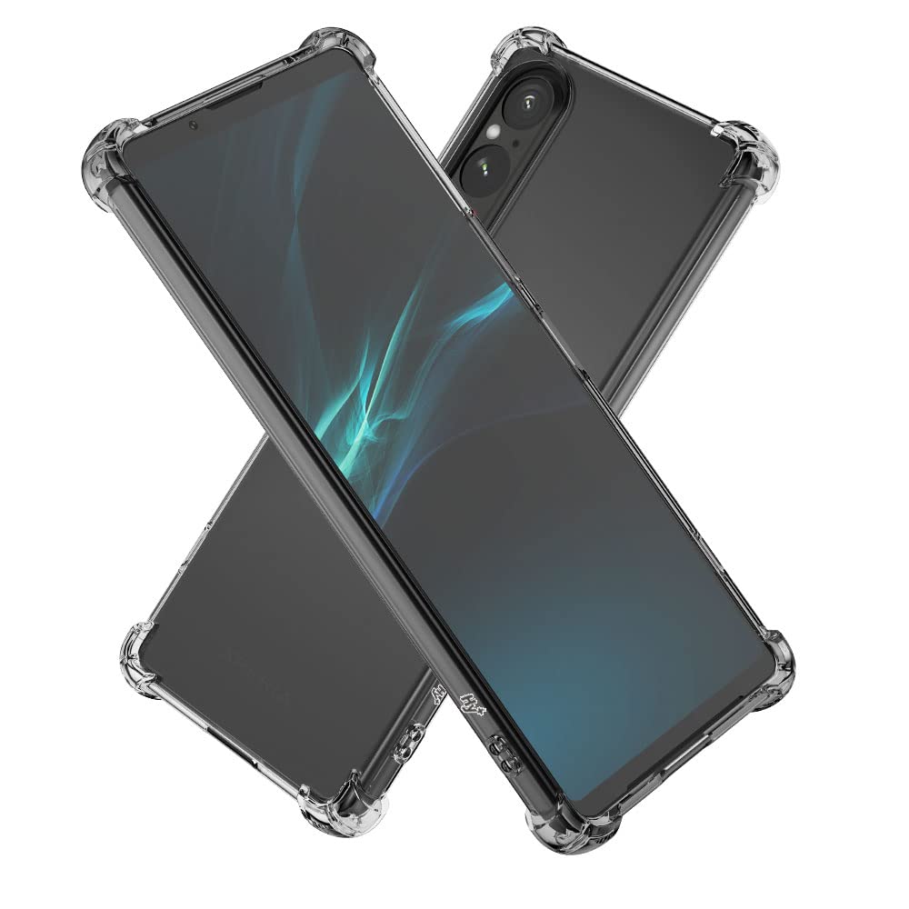 Hy+ Xperia1 V 耐衝撃 ケース SO-51D SOG10 A301SO XQ-DQ44 カバー ストラップホール 米軍MIL規格 クリア 衝撃吸収ポケット内蔵 TPU ケース