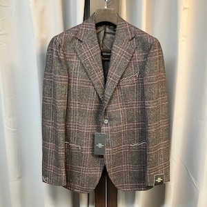 "未使用品" TITO ALLEGRETTO WOOL/SILK/LINEN CHECK JACKET