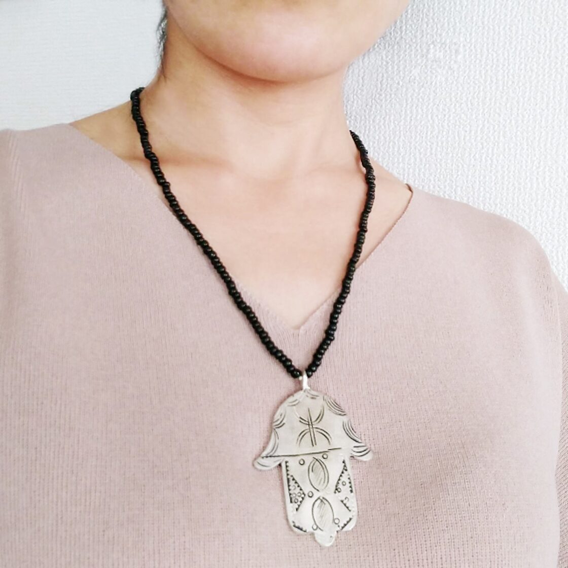 ファティマの手のシルバーネックレス /15a/ MOROCCO モロッコ | PAY ID