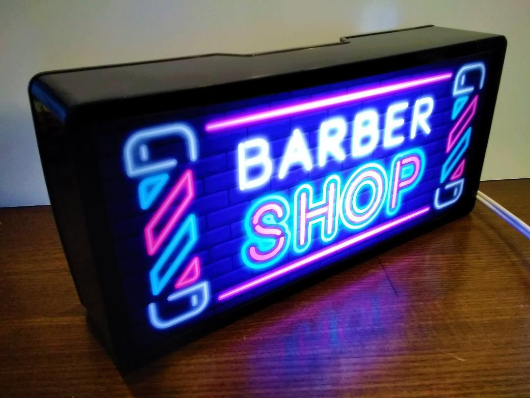 バーバーショップ◆BAEBER SHOP☆ネオンベクター★LED電光看板