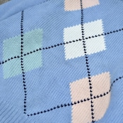 Eddie Bauer argyle pattern cotton knit