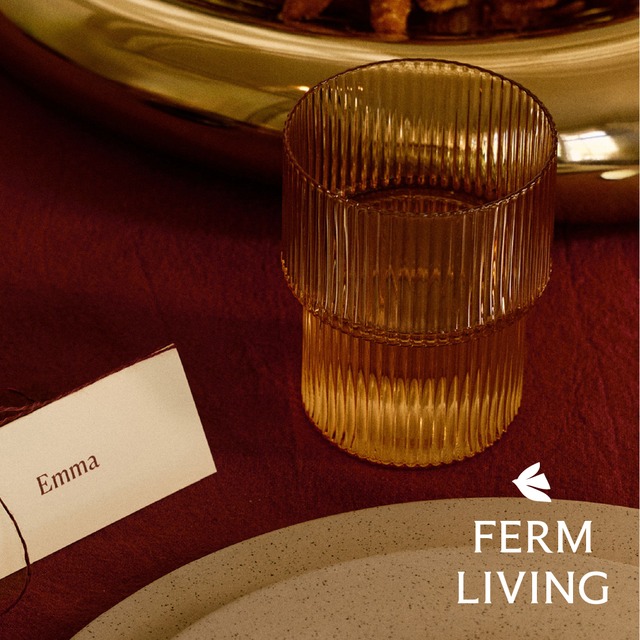 Ferm Living - Ripple Glasses - Set of 4 / Clear