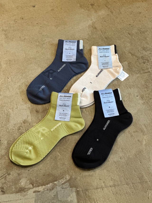 ROTOTO 靴下 ALLROUNDER TECH MESH ANKLE SOCKS R1594