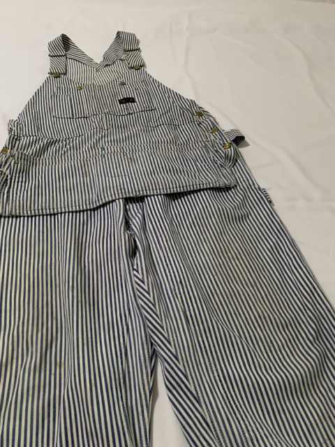 1950~60's Hickory Stripe Pattern Overalls with Apron "BIG SMITH"